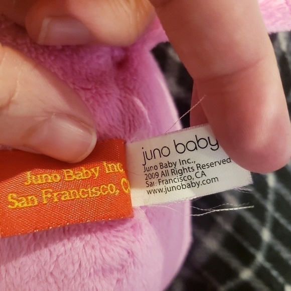 Juno Baby Pink Bunny Plush Stuffed Animal Juno's Rythm 13" Toy Girl's Doll EUC - Picture 6 of 7
